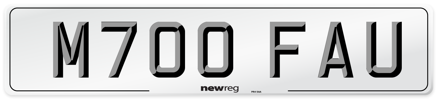 M700 FAU Number Plate from New Reg